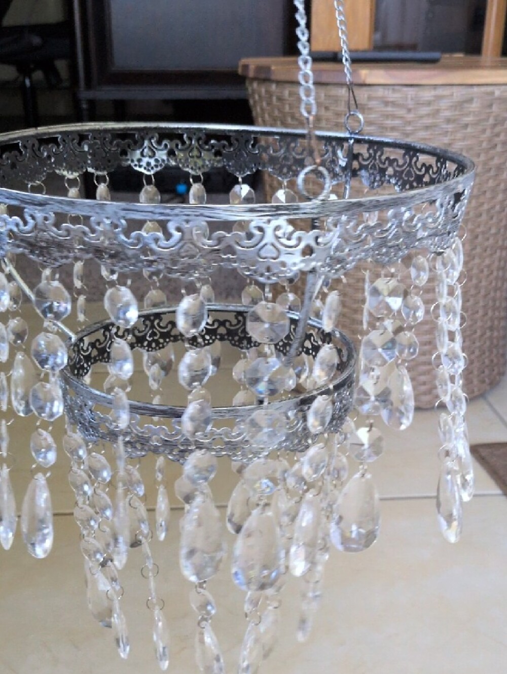Metal Crystal Chandelier - Picture 10 of 10